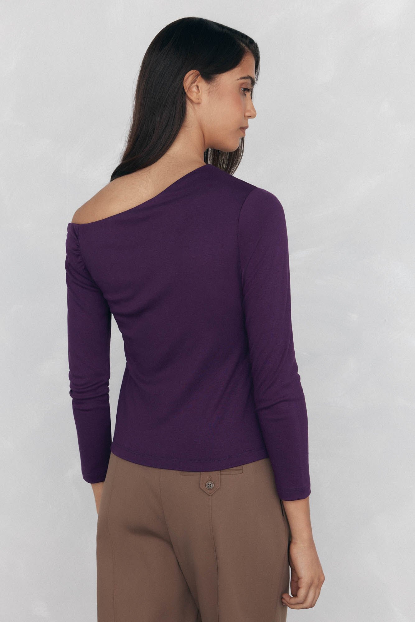 Pedro del Hierro Off shoulder t-shirt Purple