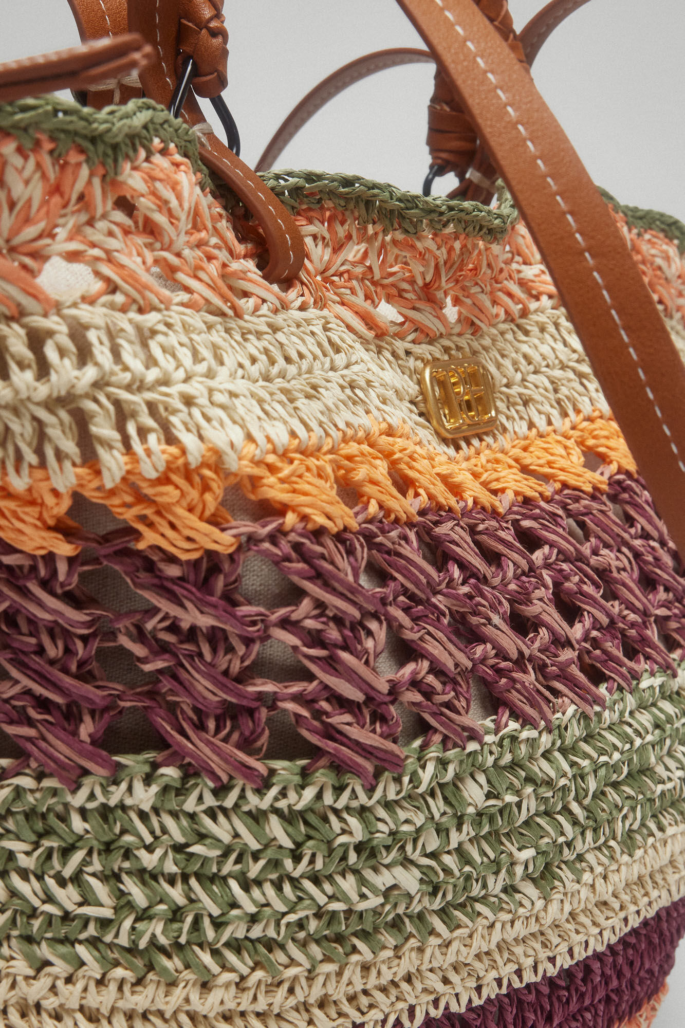 Pedro del Hierro Bolso shopper rafia multicolor Varios