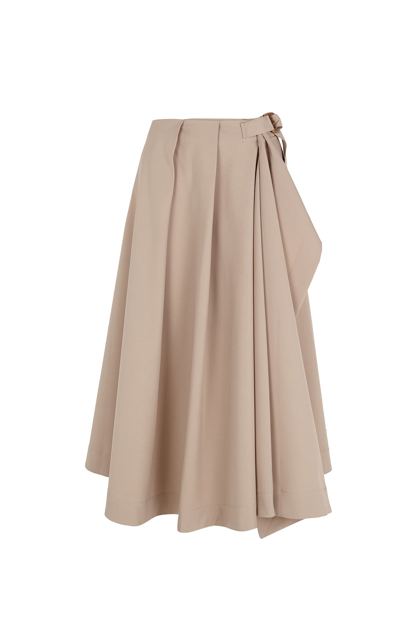 Pedro del Hierro Saia capa com detalhe de fivela Beige