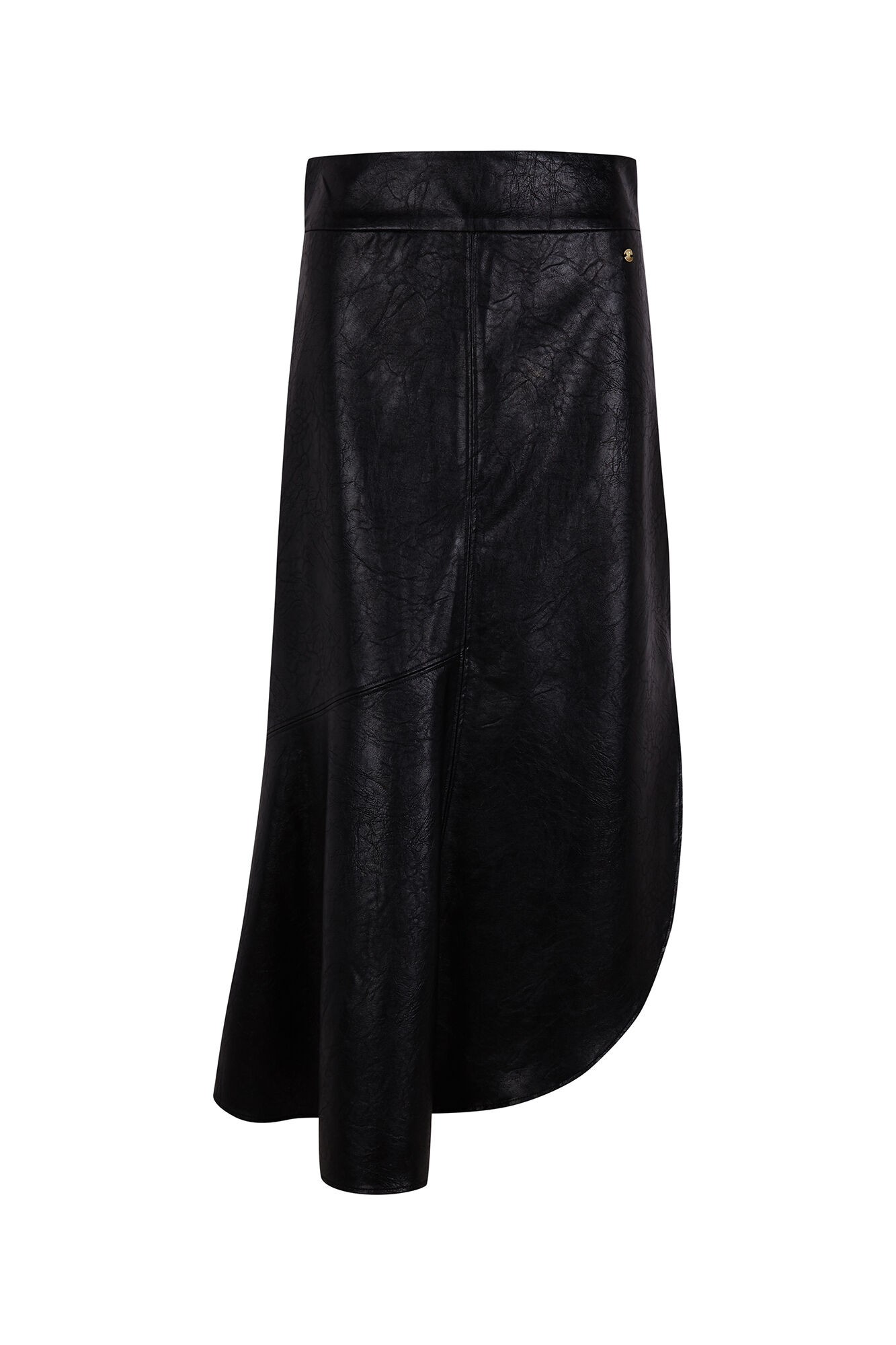 Pedro del Hierro Faux leather asymmetric skirt Black