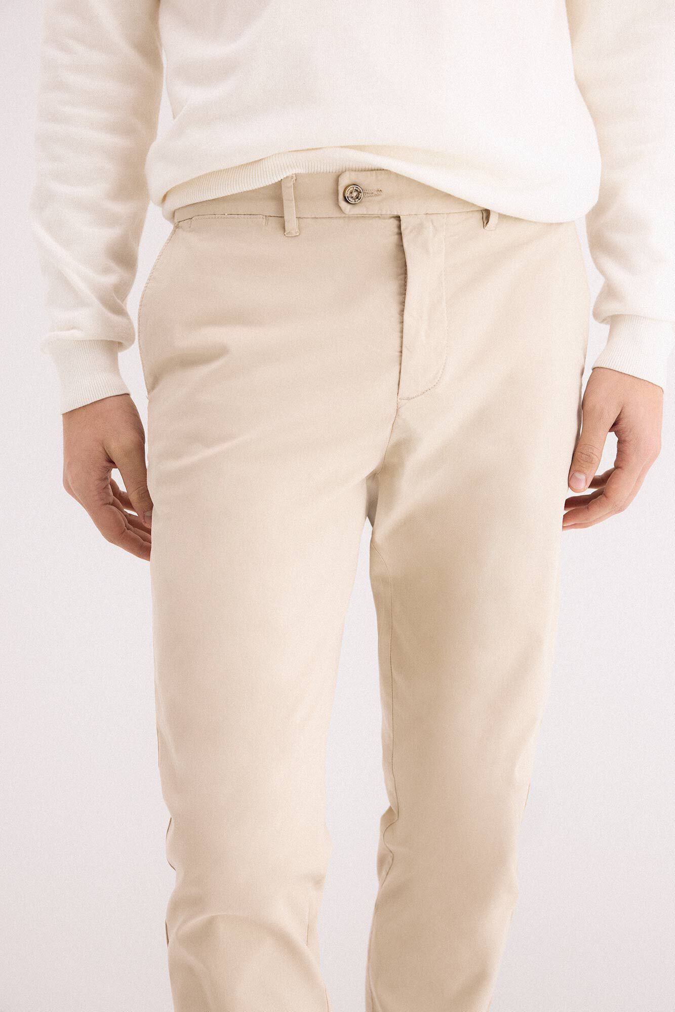 Pedro del Hierro Slim fit chinos Beige