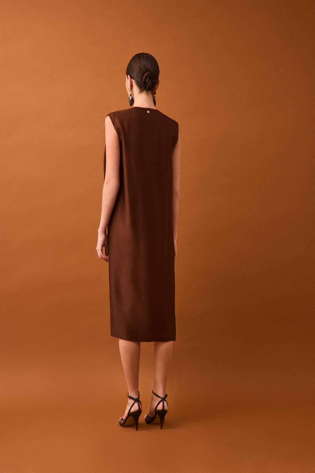 Pedro del Hierro Draped dress Brown