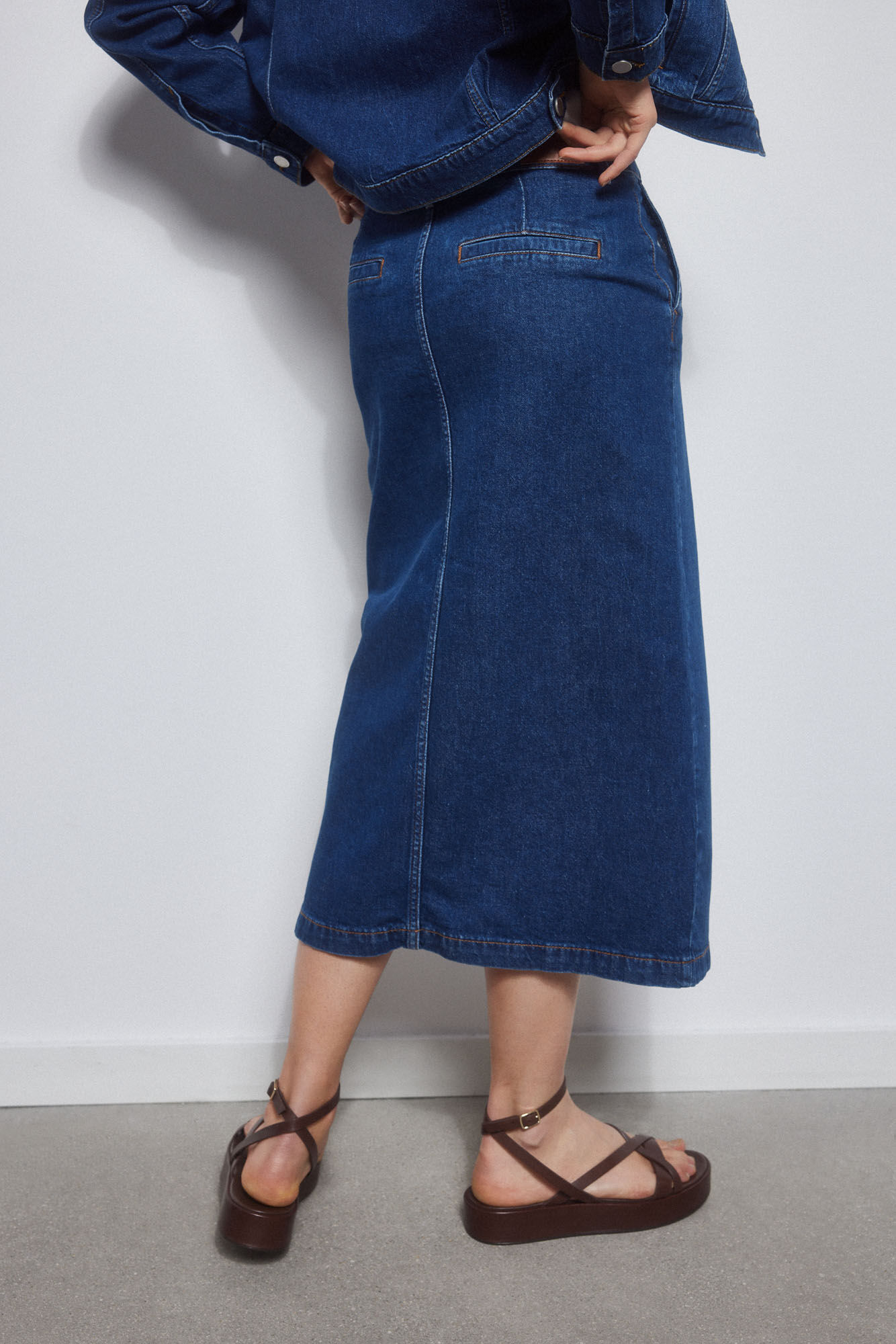 Pedro del Hierro Denim skirt Blue