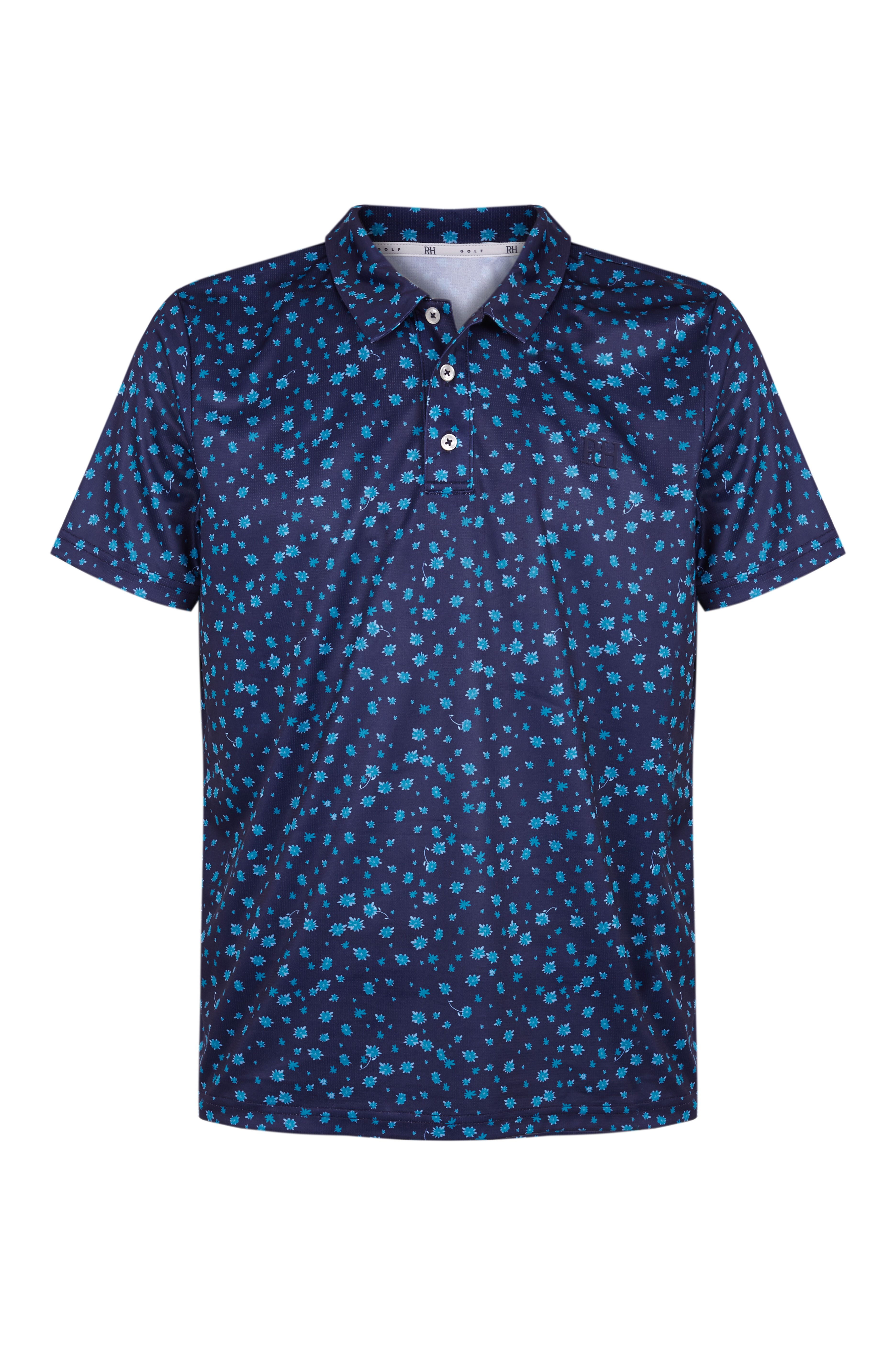 Pedro del Hierro GOLF printed technical polo shirt Blue