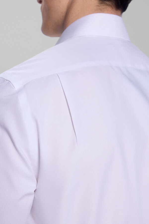 Pedro del Hierro camisa vestir gemelos estructura lisa non iron + antimanchas Blanco