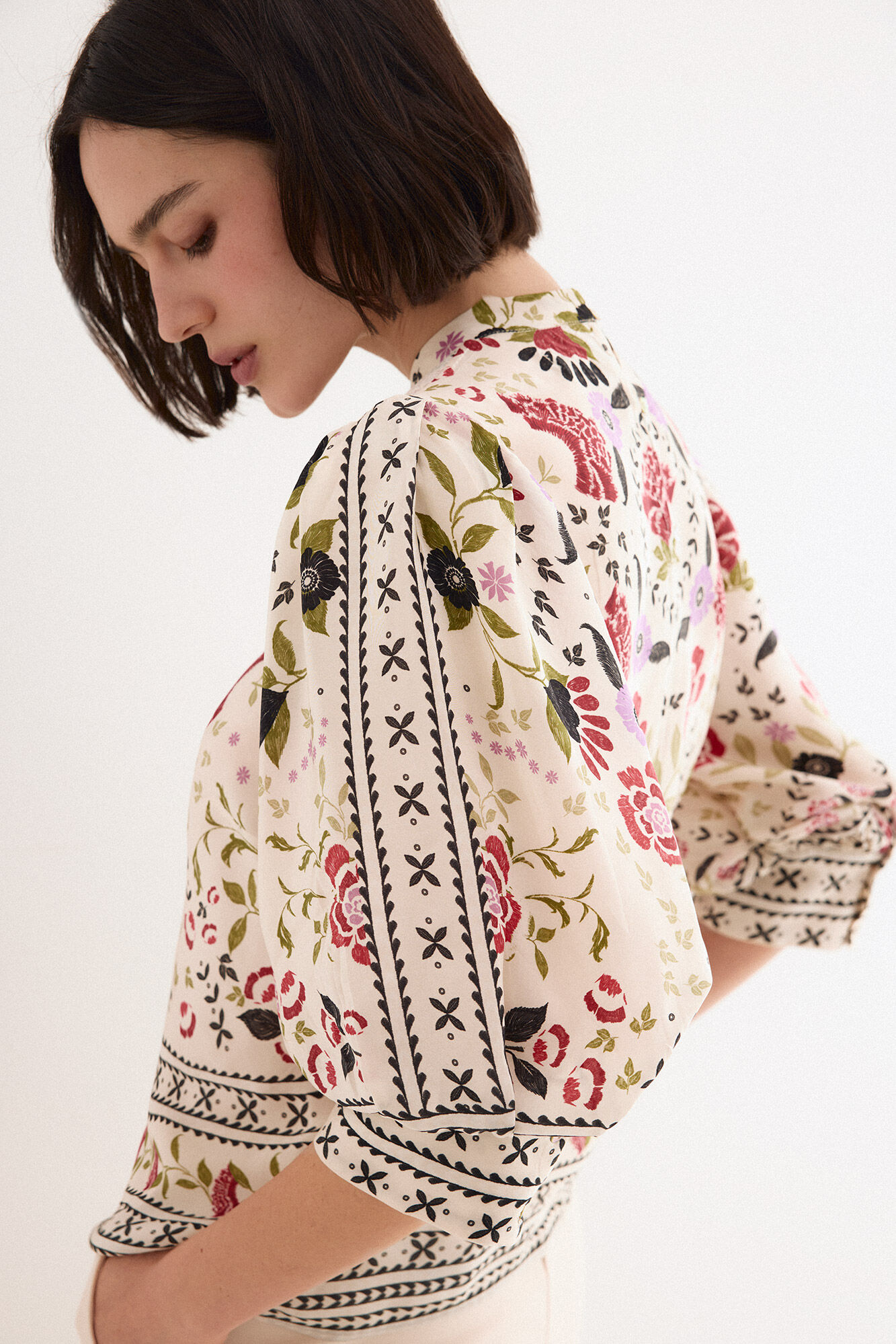 TFP by Tamara Falc&oacute; Printed and embroidered blouse