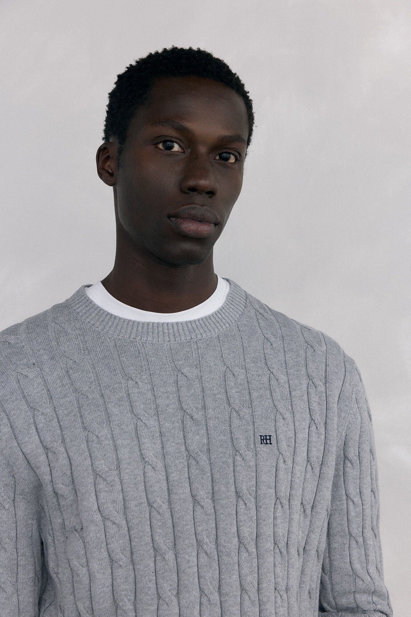 Pedro del Hierro Cotton and cashmere sweater Grey