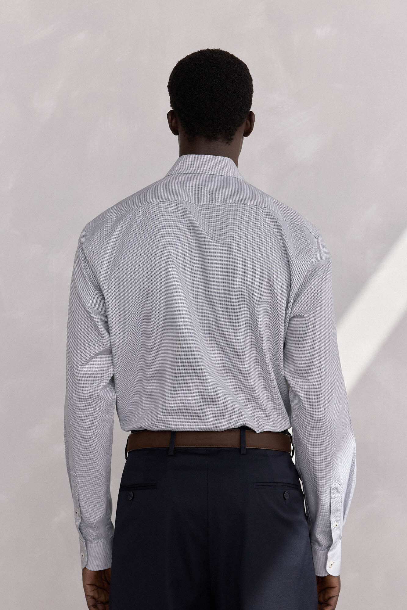 Pedro del Hierro Easy-iron structured shirt + anti-odor regular fit Grey