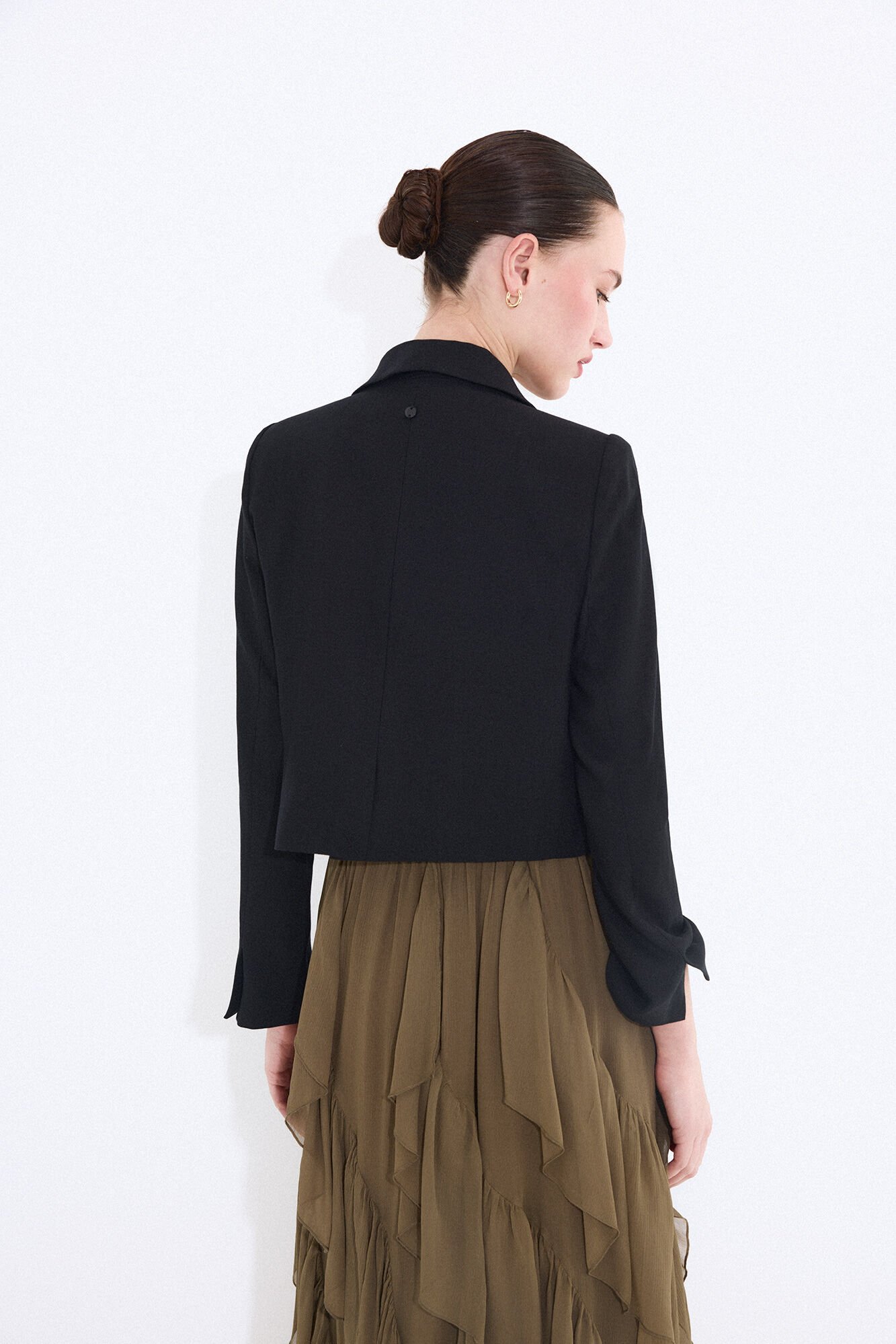 Pedro del Hierro Black crop blazer Black
