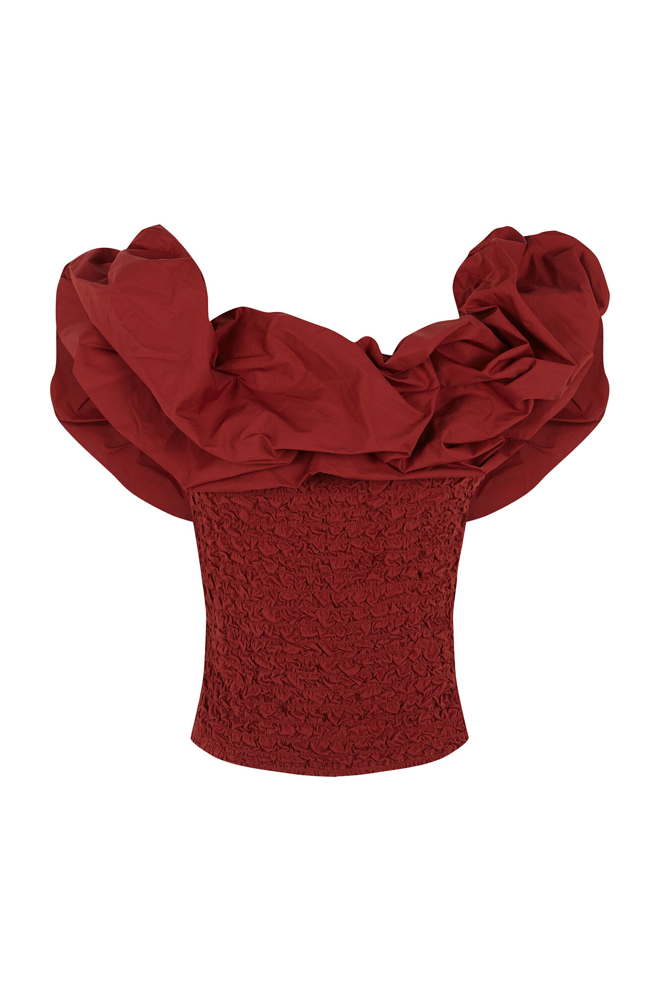 Pedro del Hierro Ruffled T-shirt Brown