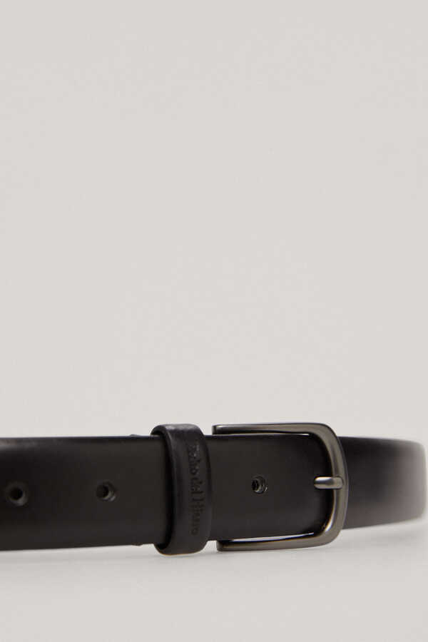 Pedro del Hierro Leather dress belt Black