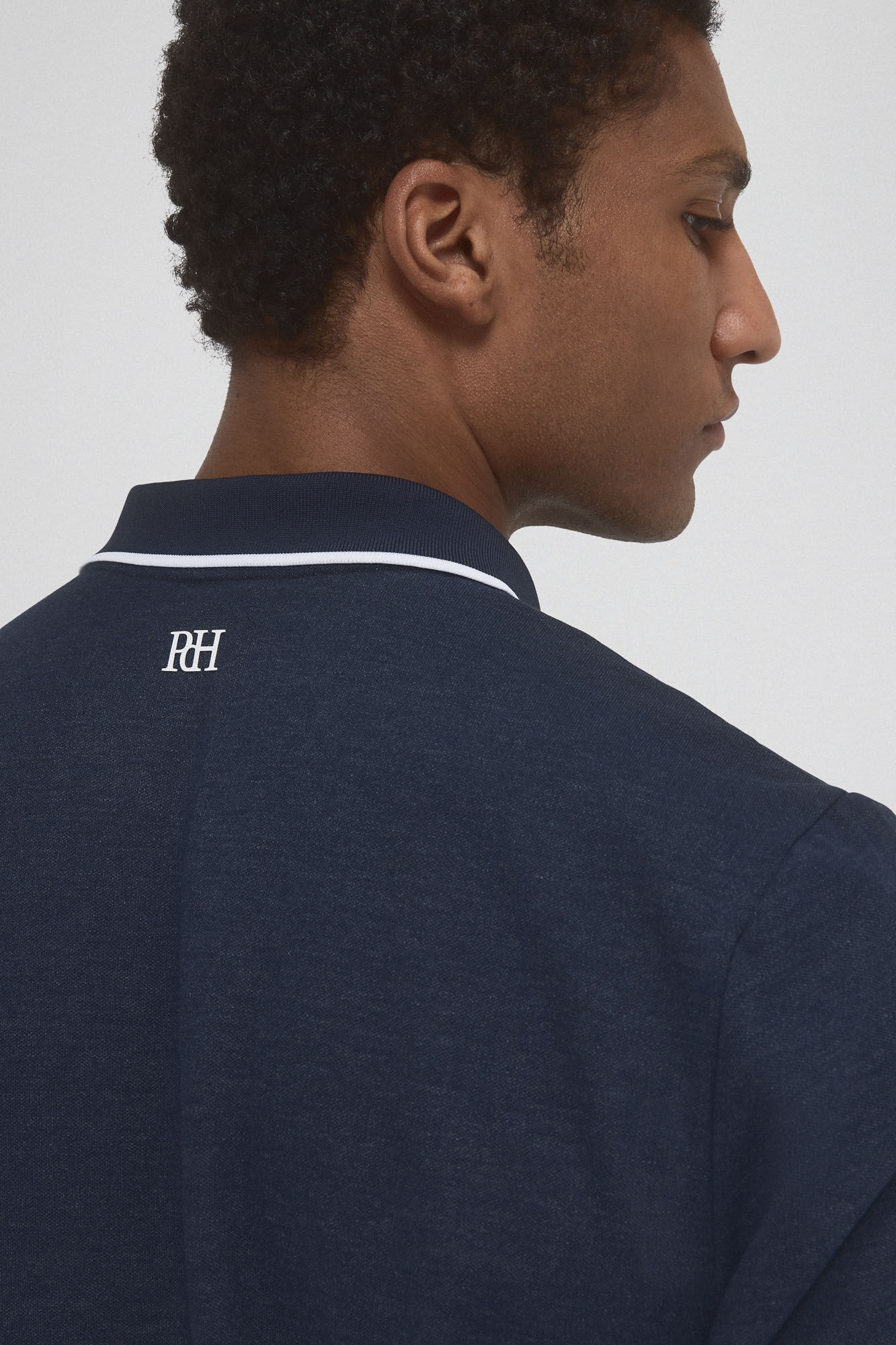 Pedro del Hierro Striped golf polo Blue