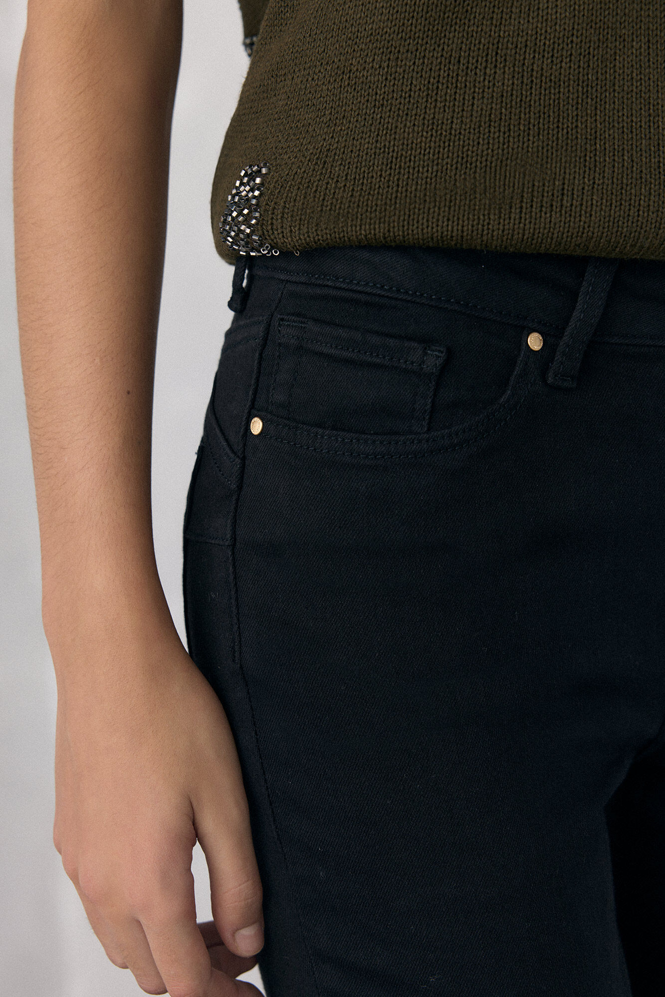 Pedro del Hierro empurrar jeans Preto