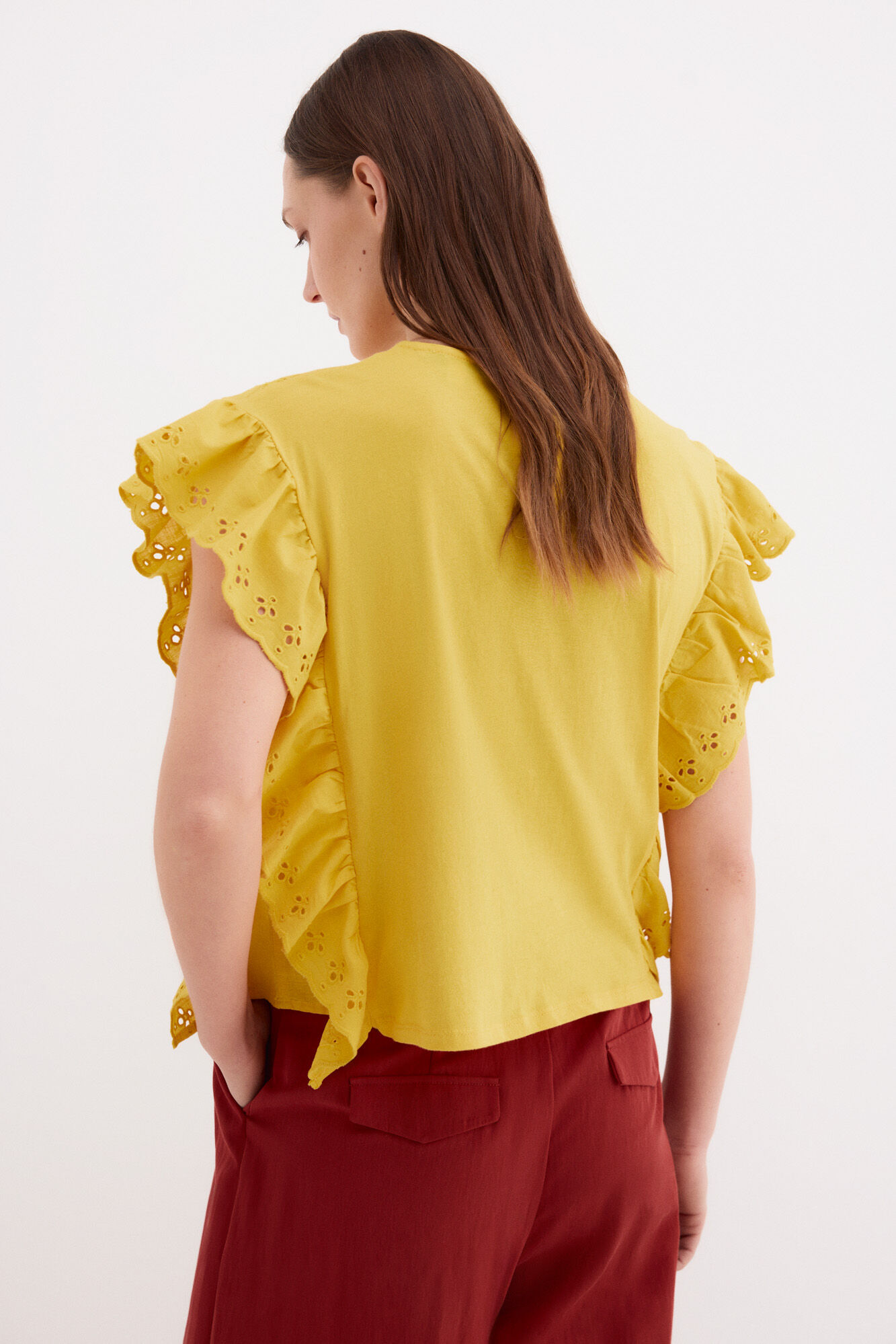 Pedro del Hierro Gold sleeveless T-shirt Yellow