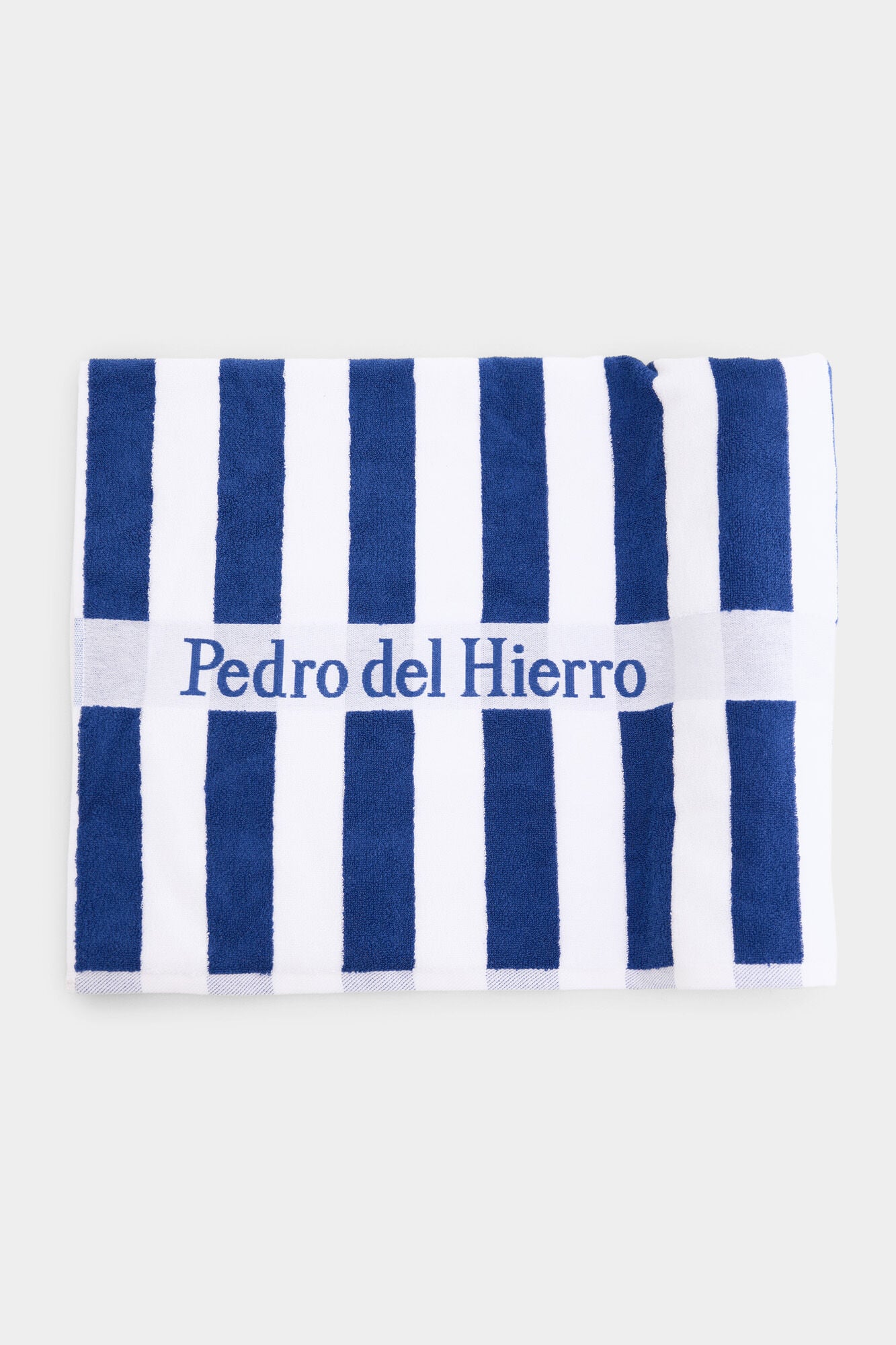 Pedro del Hierro Striped beach towel Blue