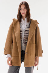 TFP by Tamara Falcó Double-sided coat with hood Brown
