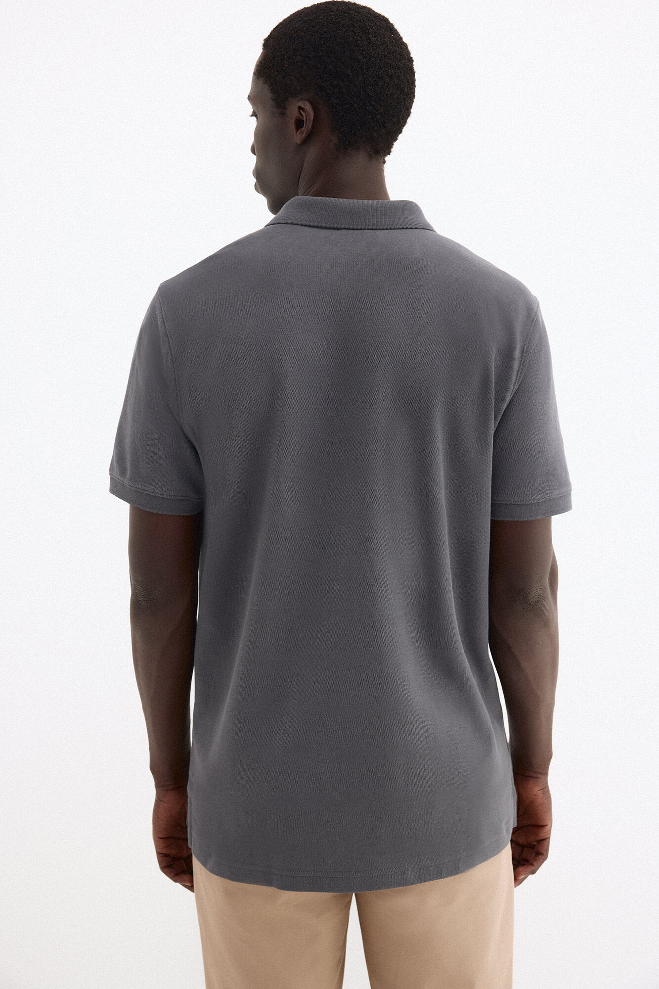 Pedro del Hierro Basic piqu&eacute; polo shirt Grey