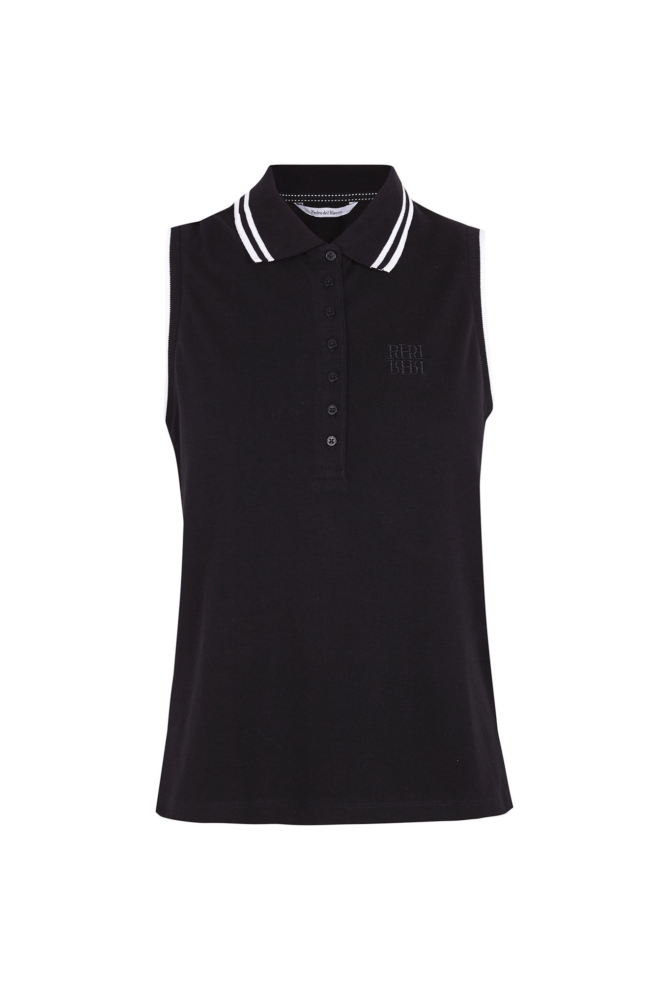 Pedro del Hierro Sleeveless polo shirt Black