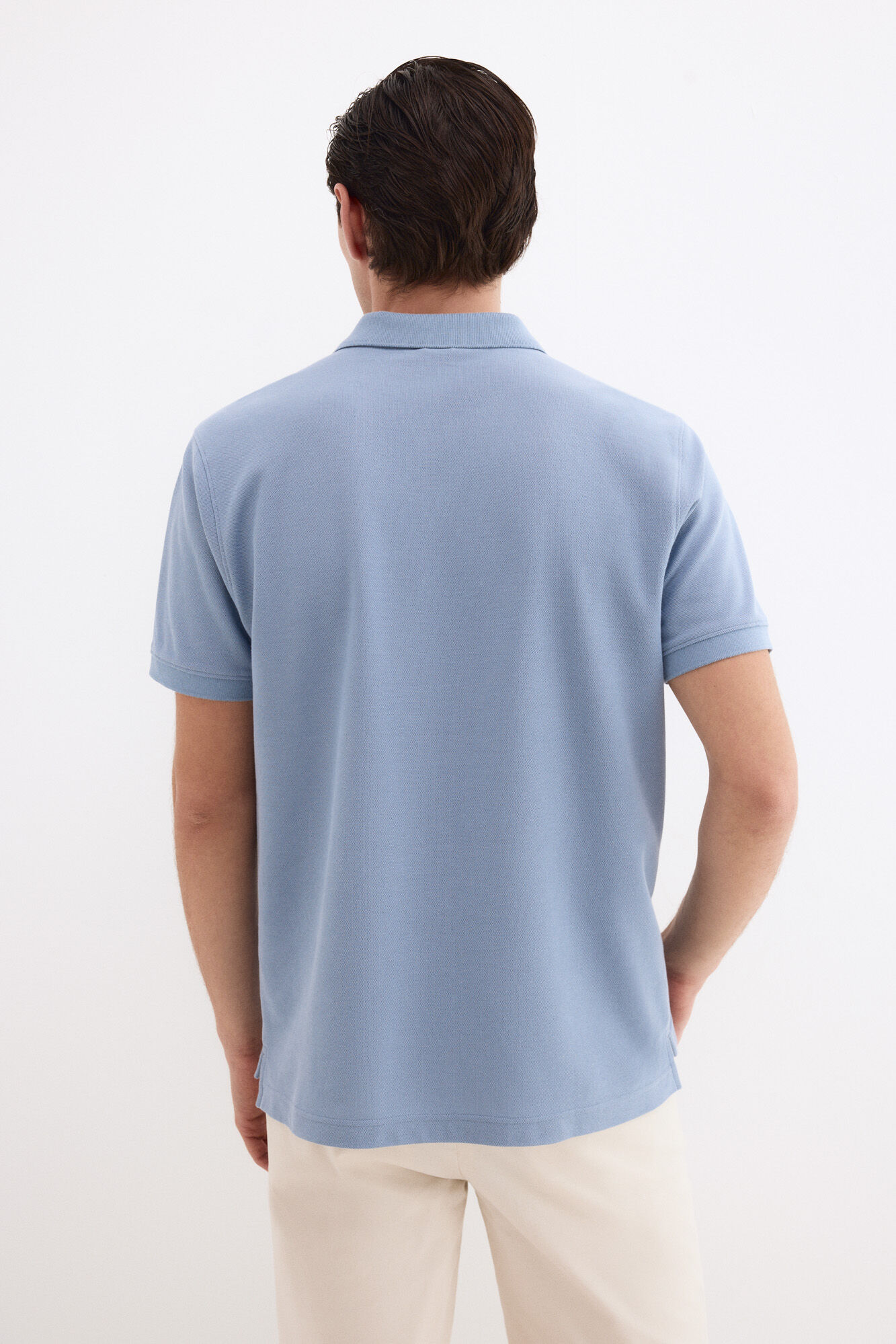 Pedro del Hierro Basic piqu&eacute; polo shirt Blue