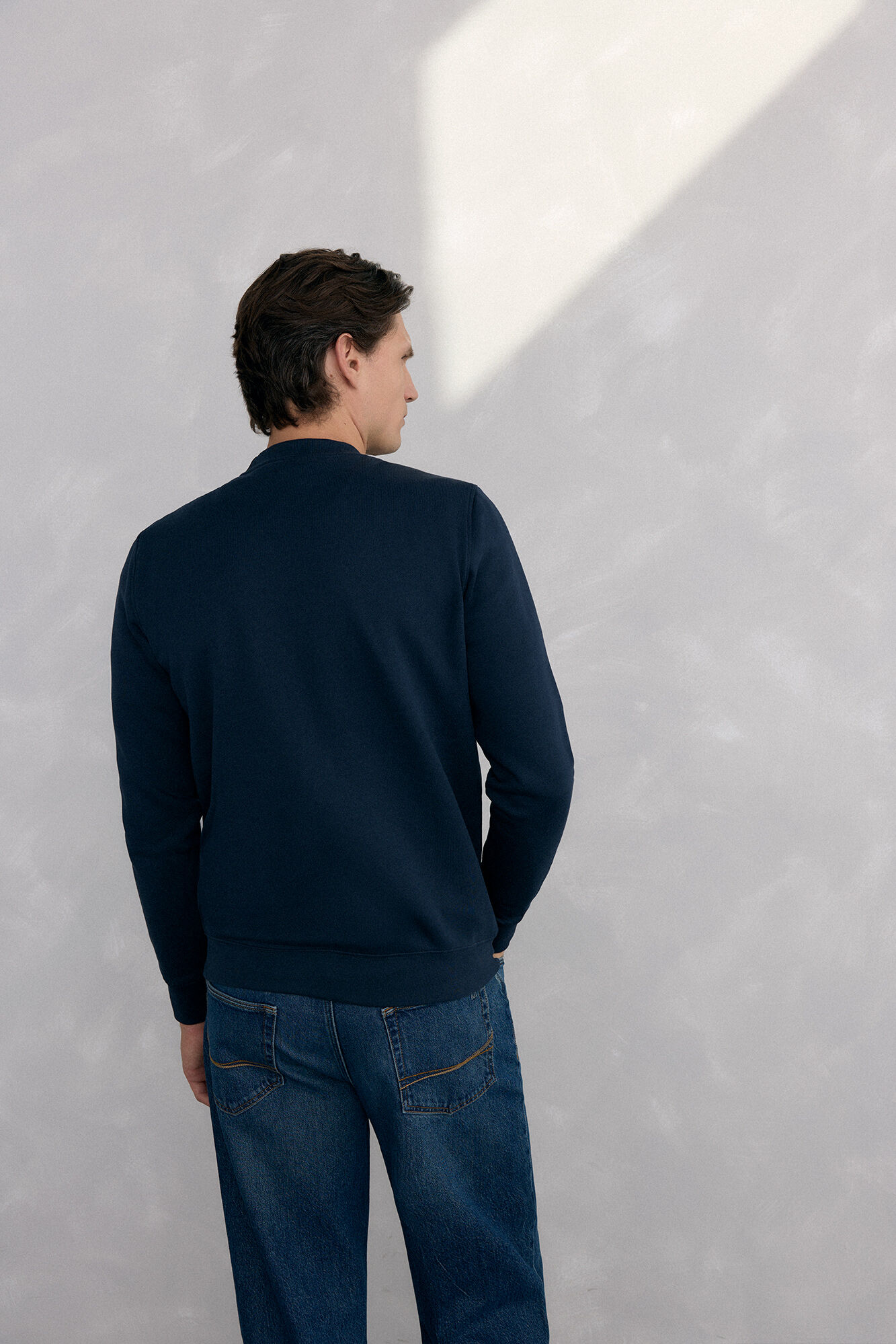 Pedro del Hierro Sweatshirt logo crew neck Blue