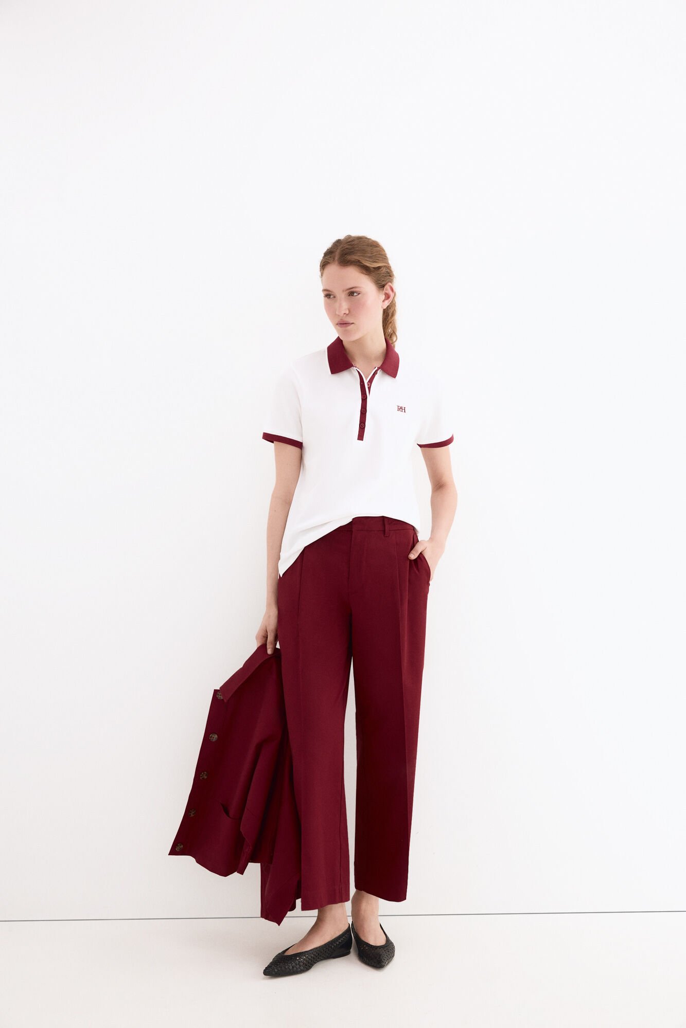 Pedro del Hierro Short sleeve polo shirt White