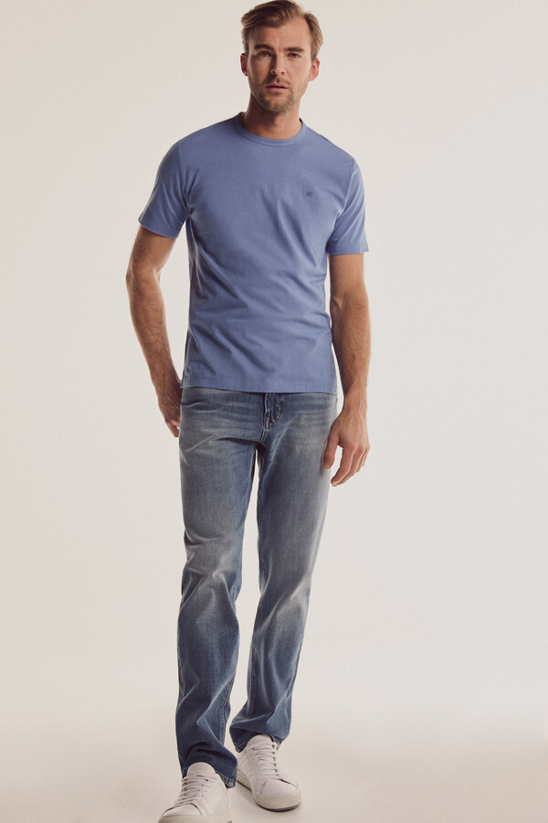 Pedro del Hierro T-shirt decote em barco Azul