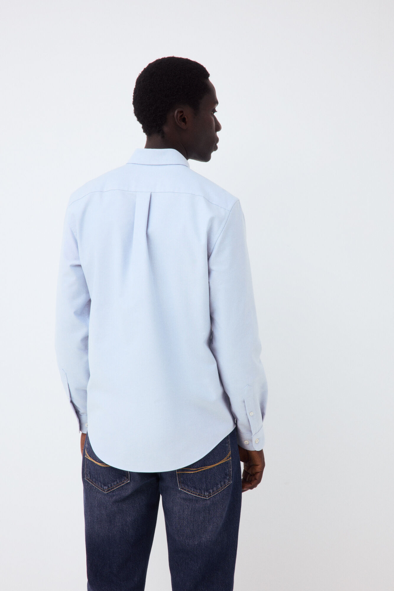 Pedro del Hierro Plain oxford shirt Blue