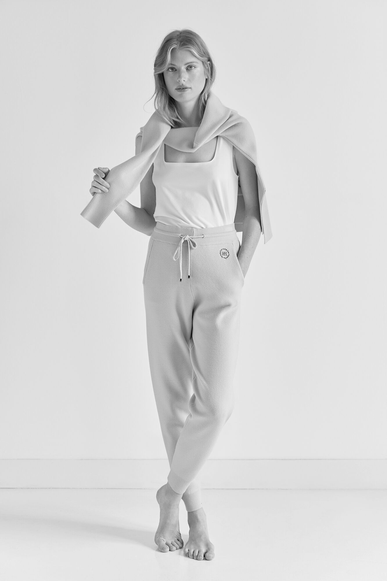 Pedro del Hierro Pantal&oacute;n jogger de punto tacto suave Rosa