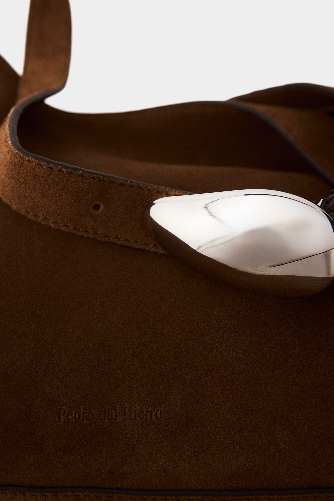 Pedro del Hierro Suede shoulder bag Brown