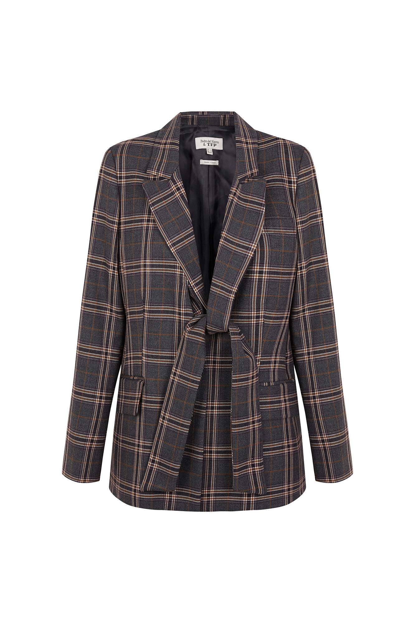 TFP by Tamara Falc&oacute; Checked blazer Grey