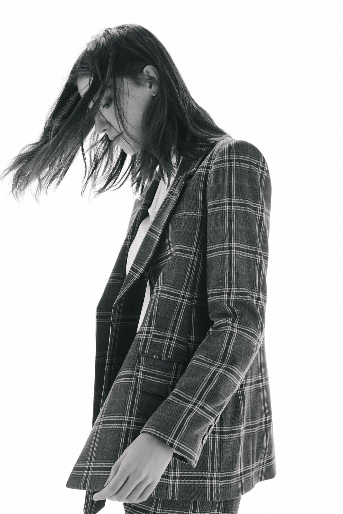 TFP by Tamara Falc&oacute; Checked blazer Grey