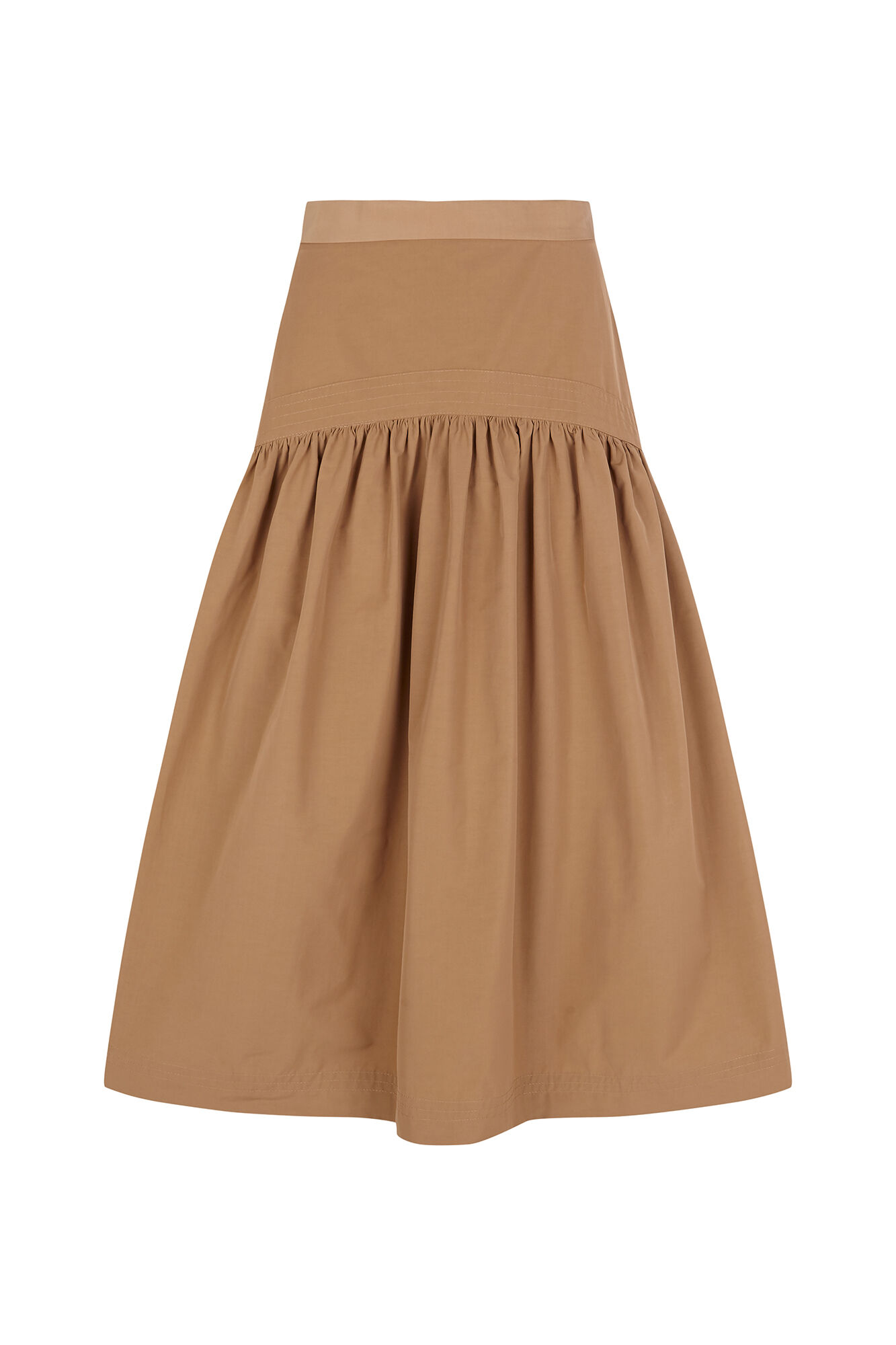 TFP by Tamara Falc&oacute; Puffed taffeta skirt Beige