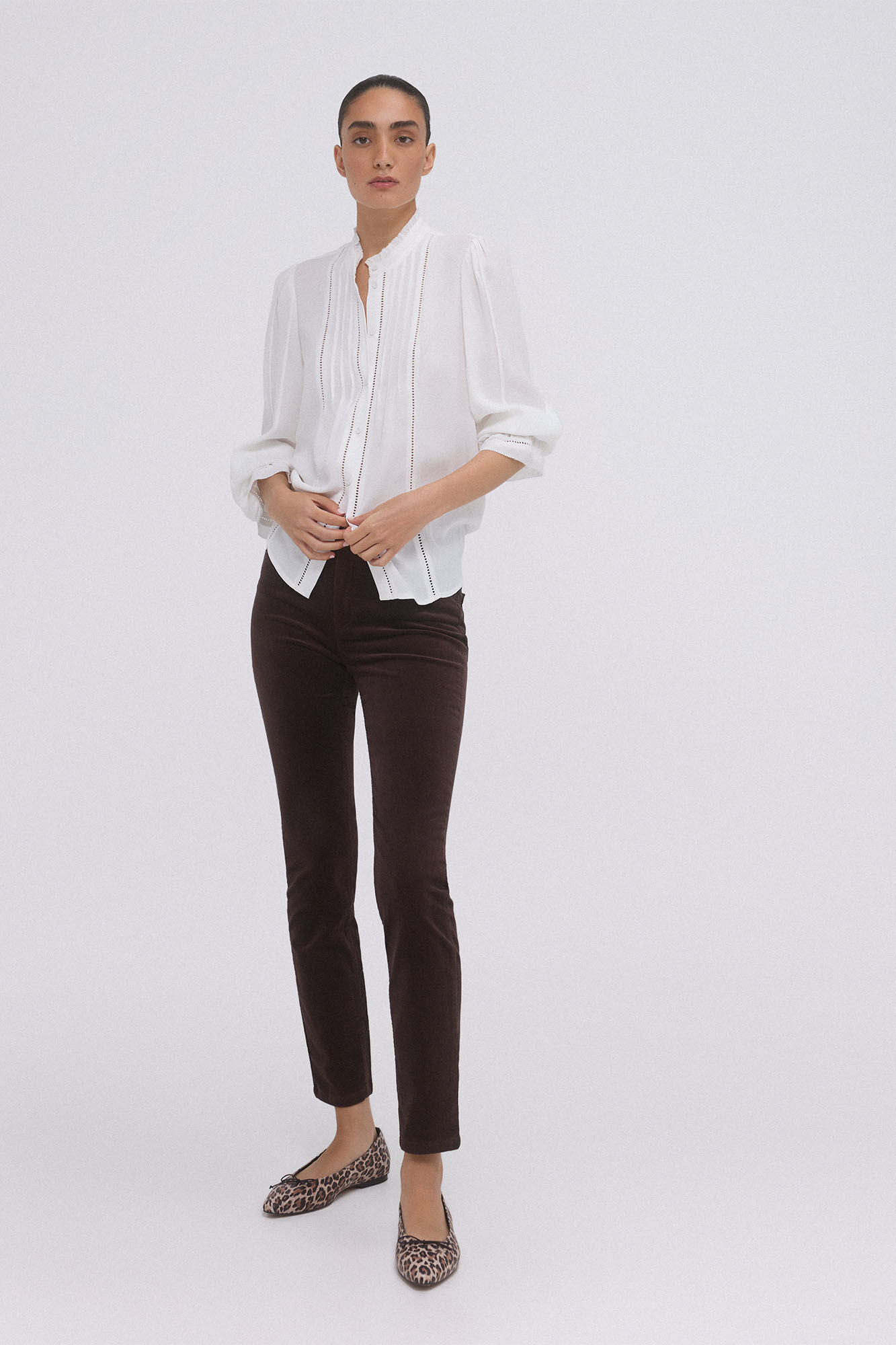 Pedro del Hierro Romantic blouse with lace detail White