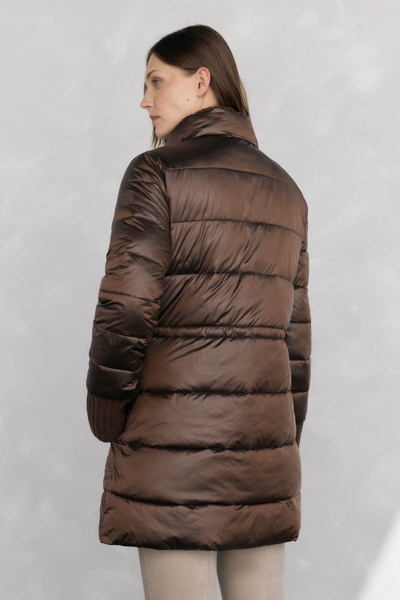 Pedro del Hierro Parka comprida acolchoada Marrom
