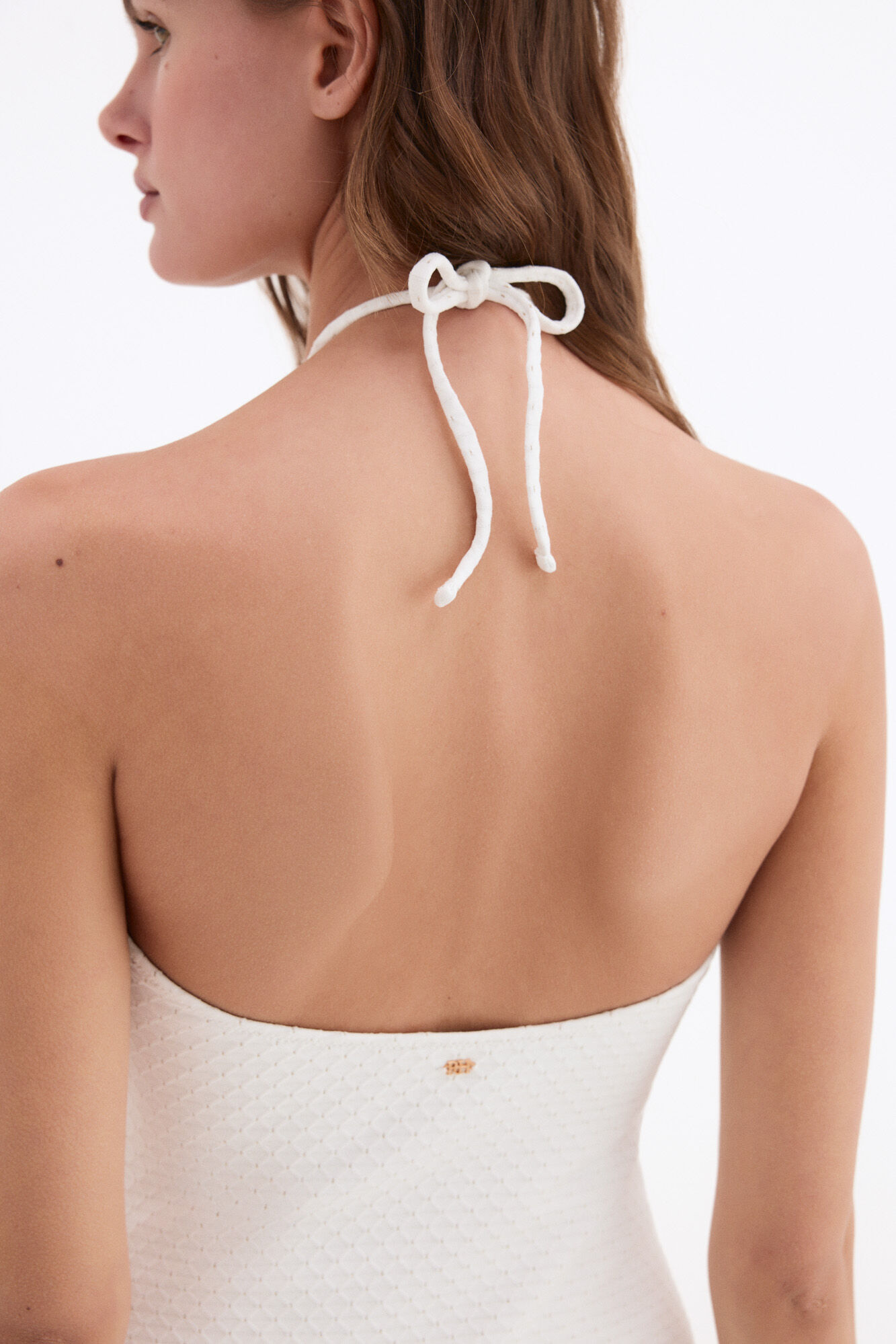 Pedro del Hierro Jacquard fabric swimwear with beads White