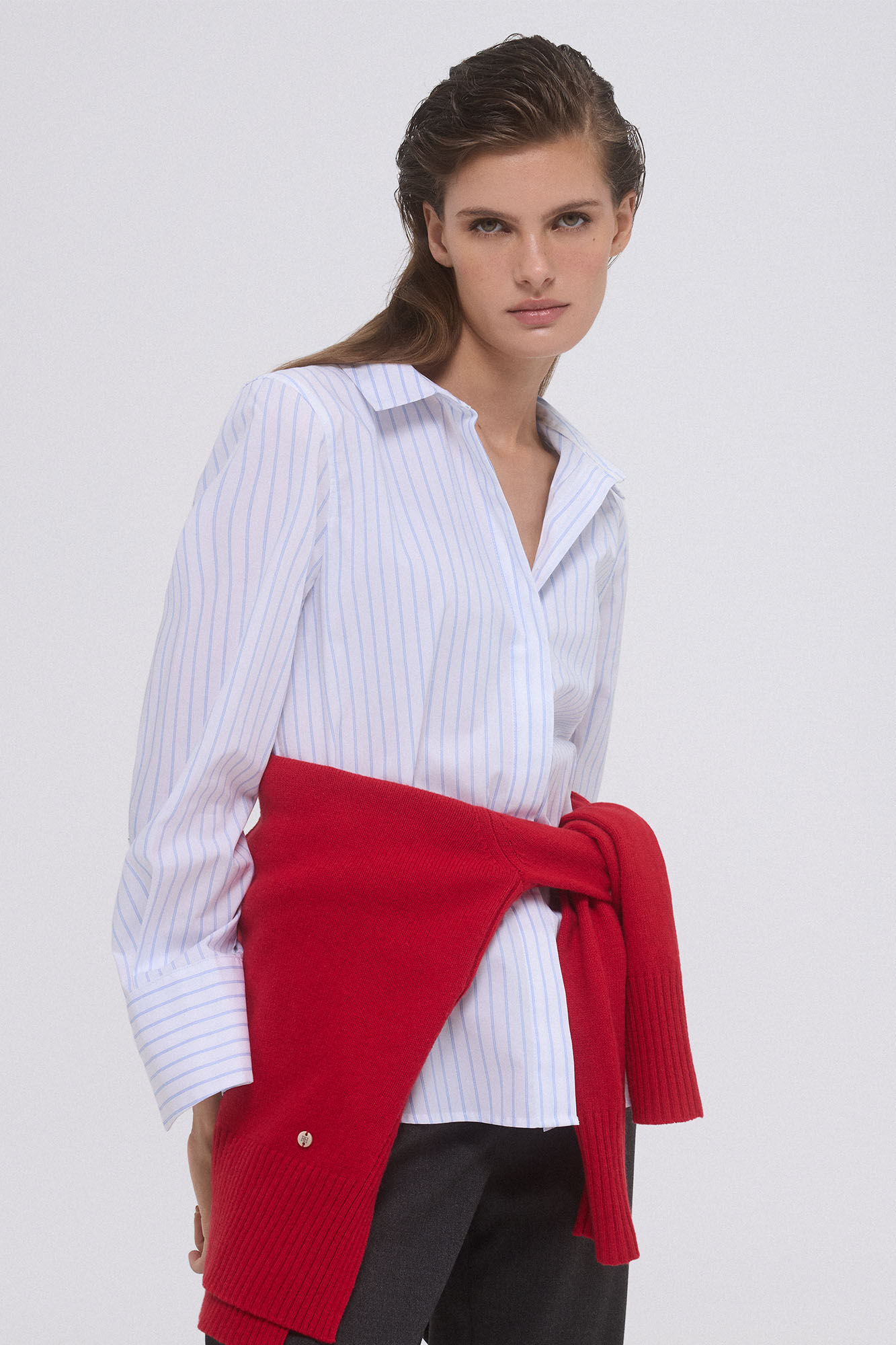 Pedro del Hierro Camisa b&aacute;sica de ferro f&aacute;cil Azul