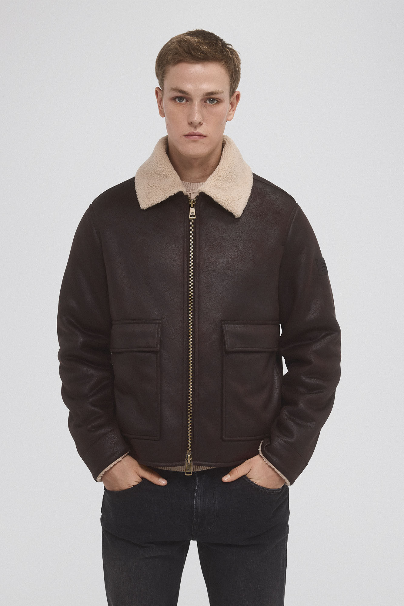 Pedro del Hierro Double-sided jacket Brown