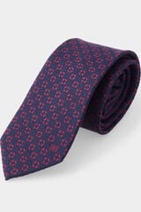 Pedro del Hierro Extra-fine silk tie Blue