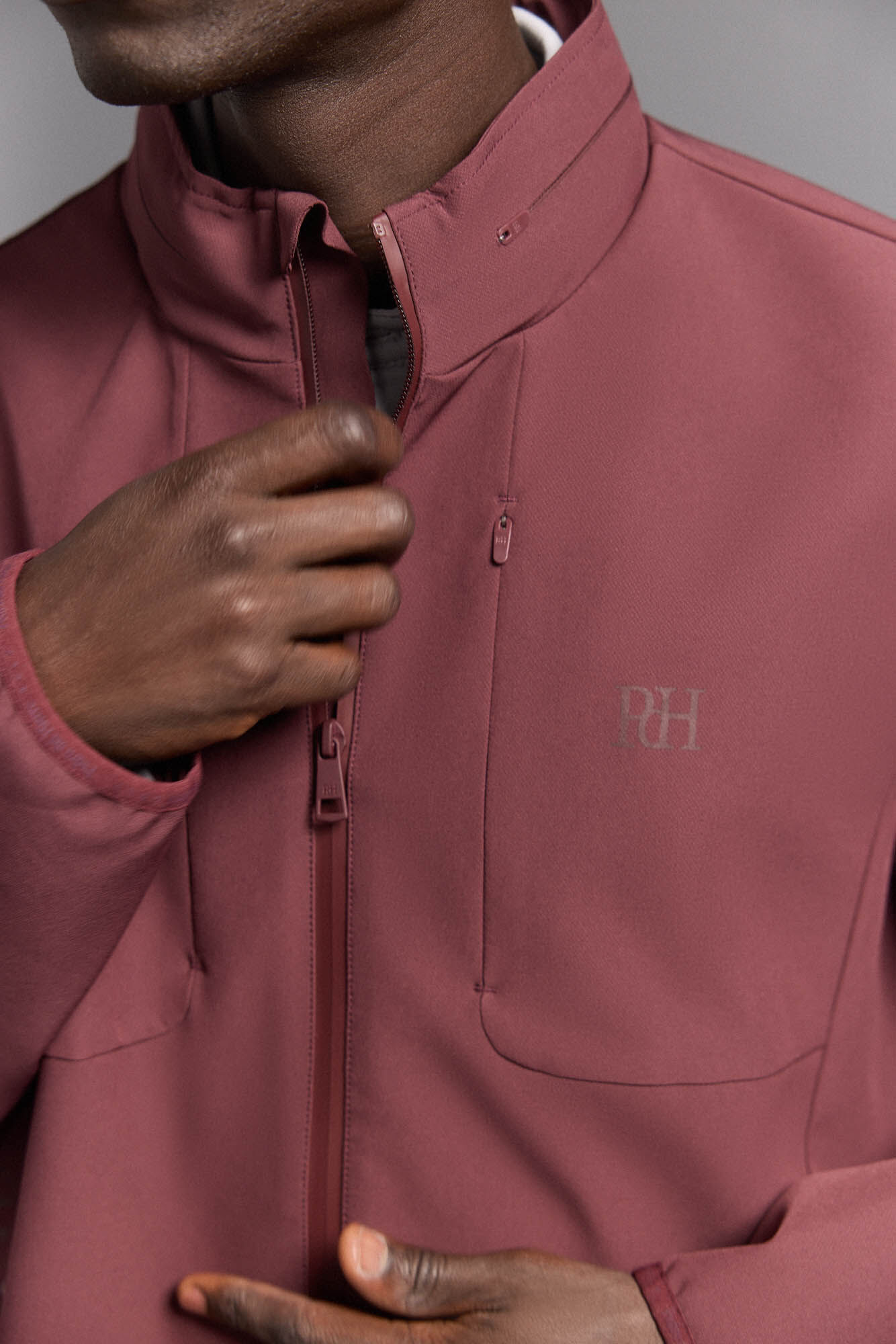 Pedro del Hierro Plain golf jacket Burgundy