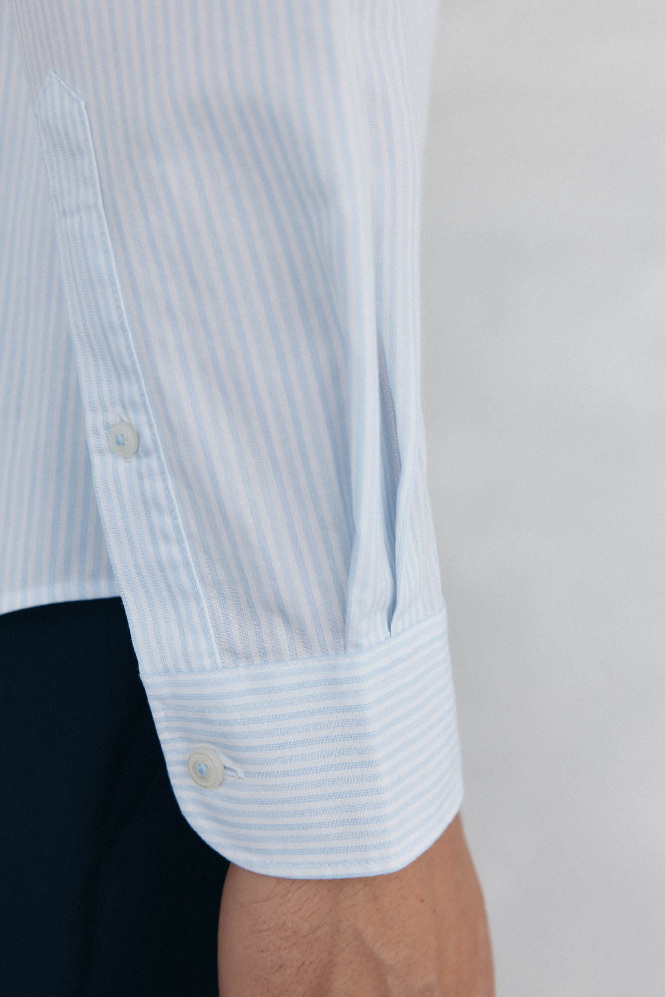 Pedro del Hierro Easy-iron striped shirt with anti-odor, slim fit Blue