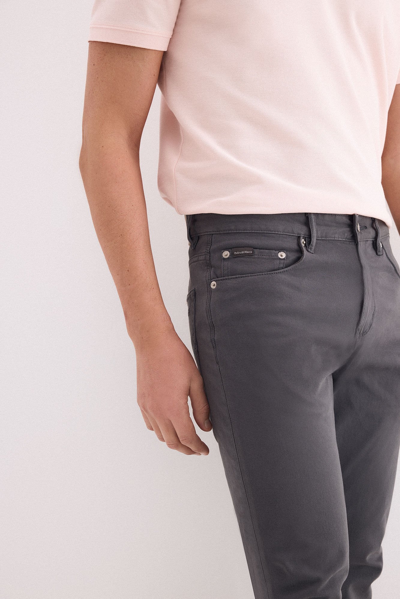 Pedro del Hierro Slim fit 5-pocket trousers Grey