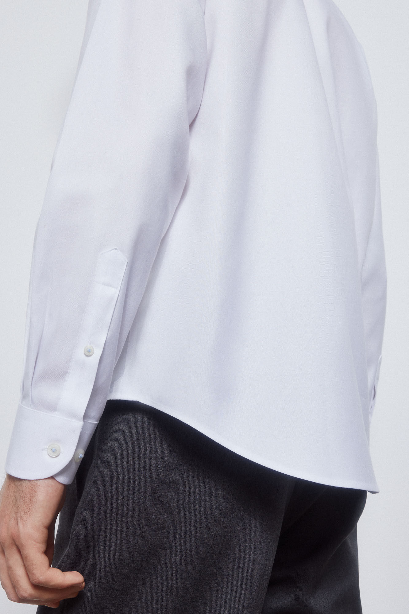 Pedro del Hierro Plain non-iron + stain-resistant dress shirt White