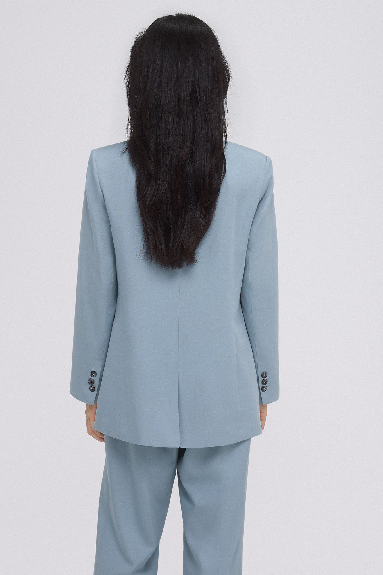 Pedro del Hierro Double-breasted suit blazer Blue