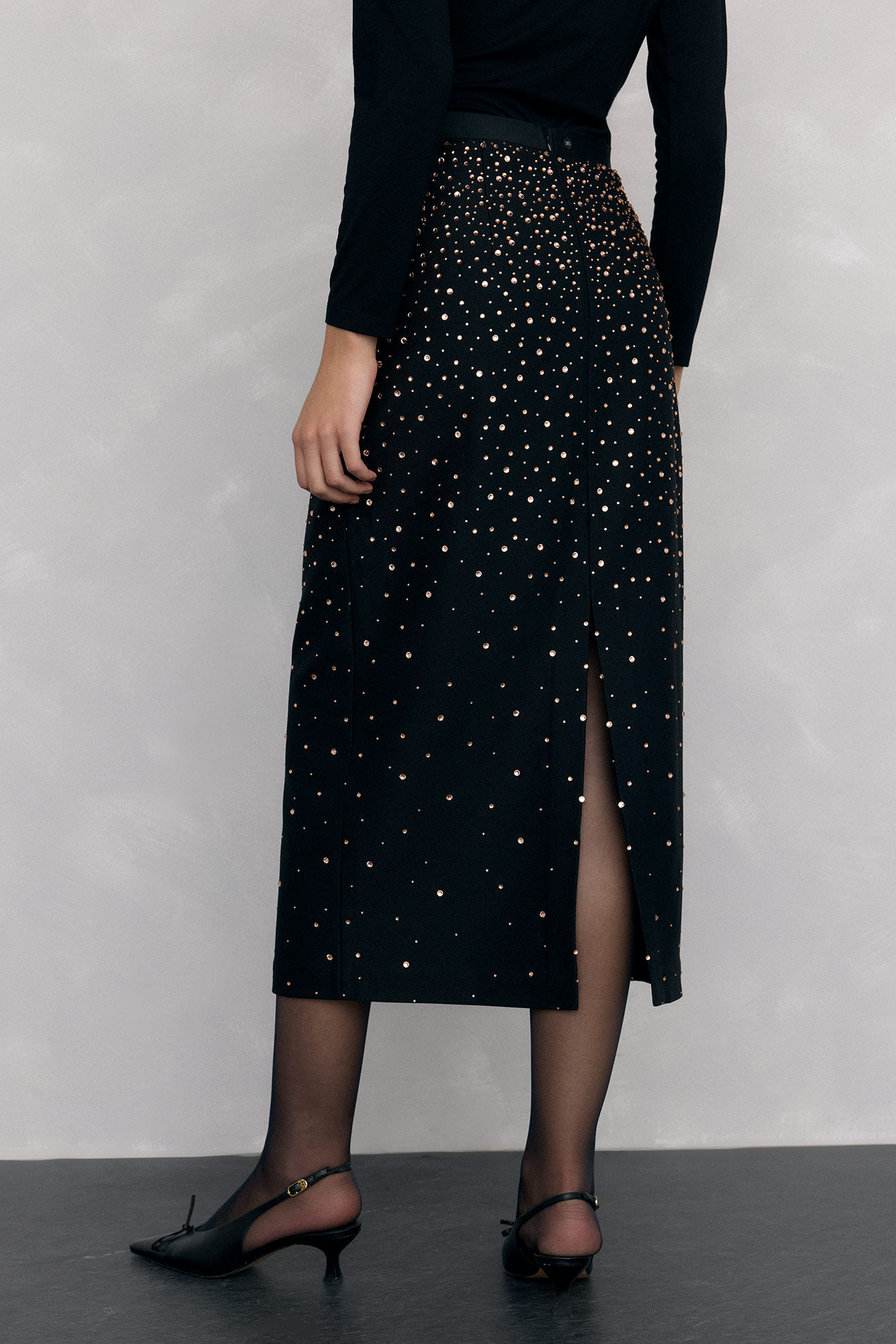 Pedro del Hierro Pencil skirt in fantasy fabric Black