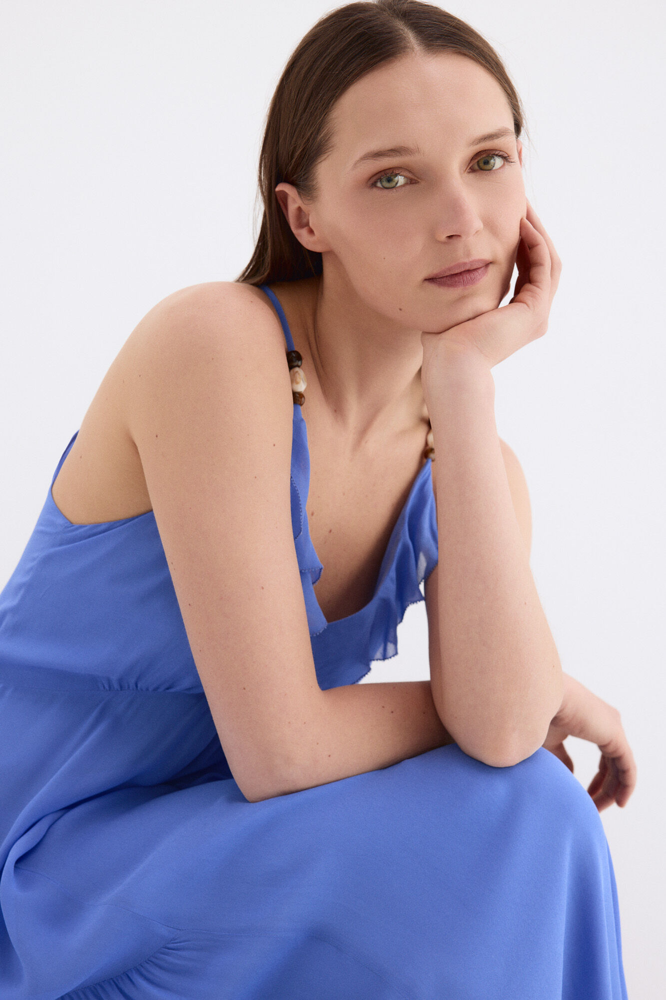 Pedro del Hierro Fluid strap dress Blue