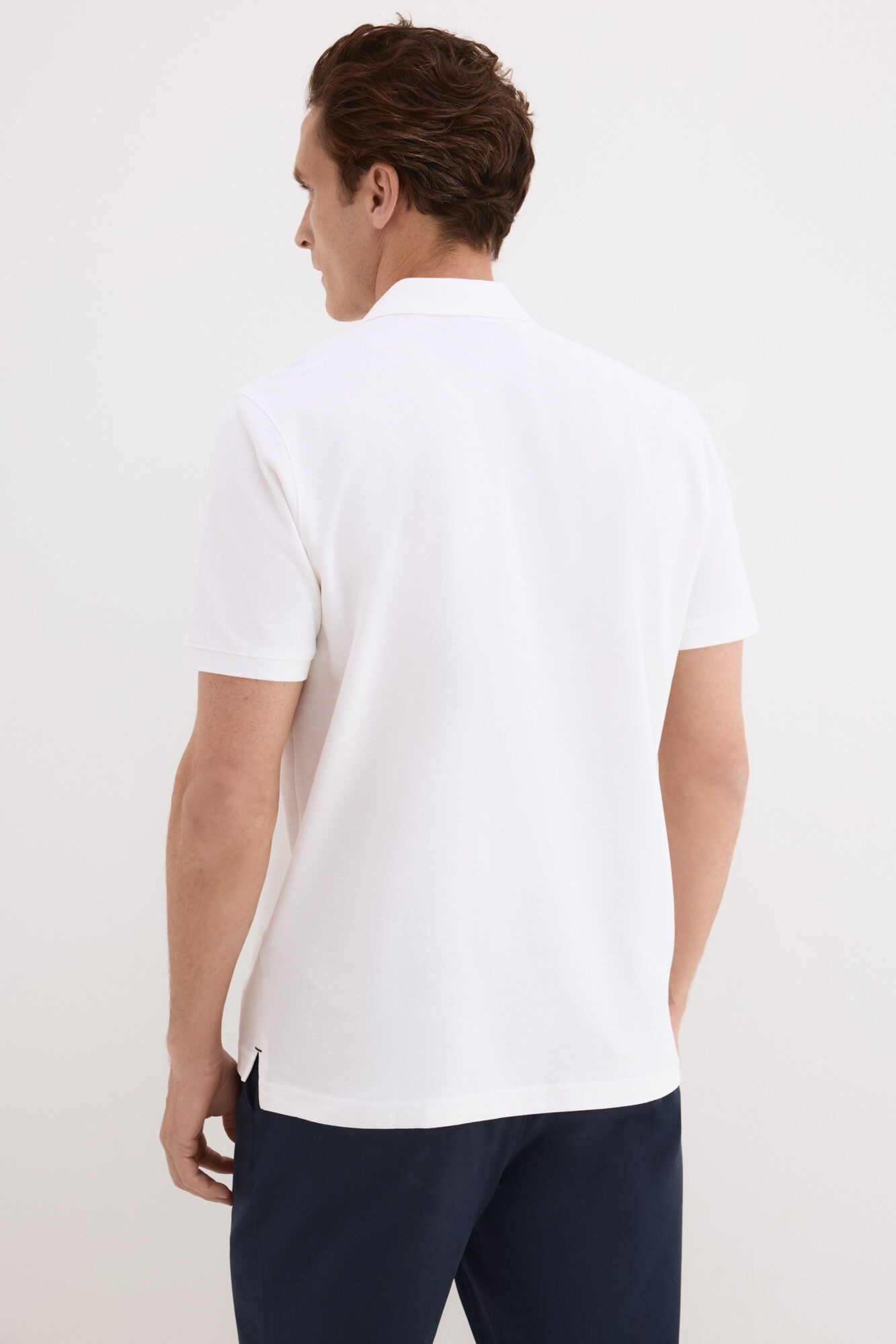 Pedro del Hierro Piqu&eacute; basic polo shirt White