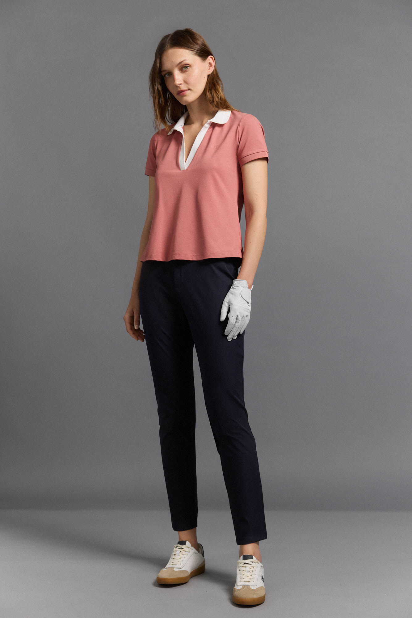 Pedro del Hierro Short sleeve technical golf polo Pink