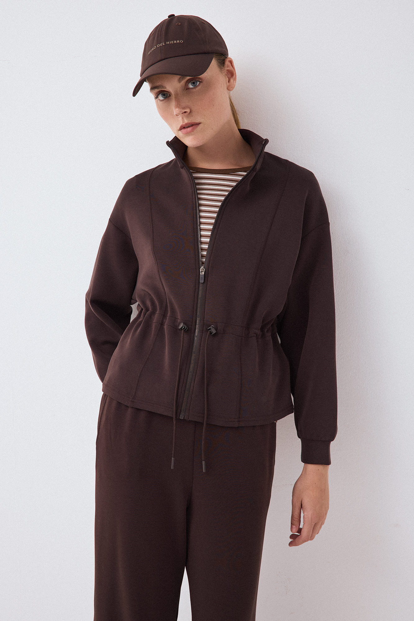 Pedro del Hierro Soft touch peplum sweatshirt