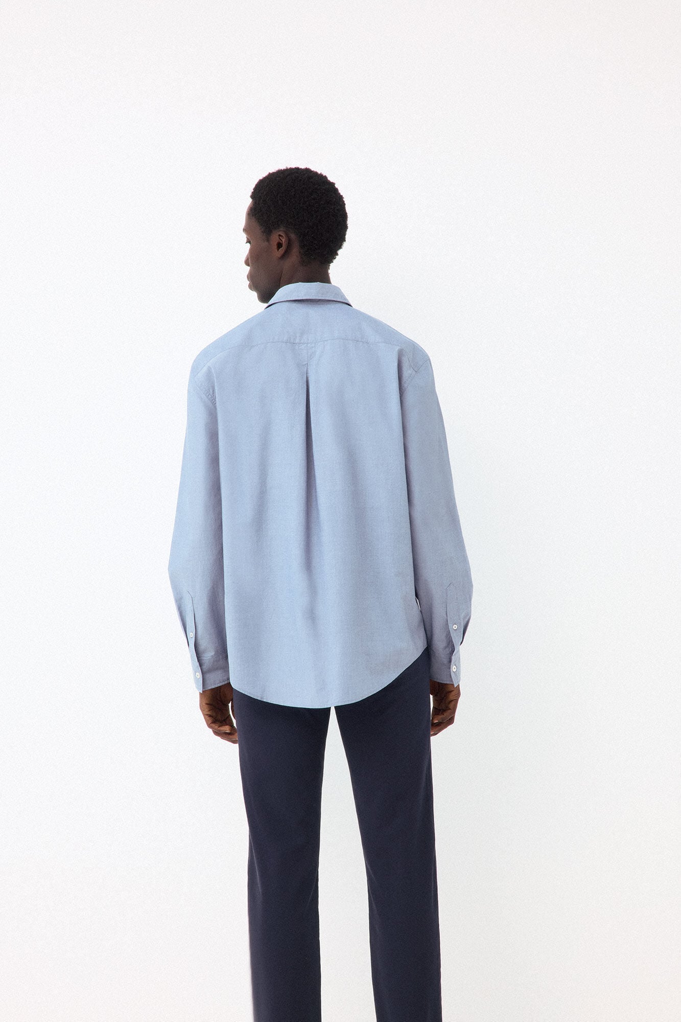 Pedro del Hierro Plain poplin relaxed fit shirt Blue