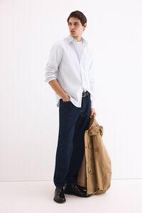 Pedro del Hierro Striped non-iron oxford shirt